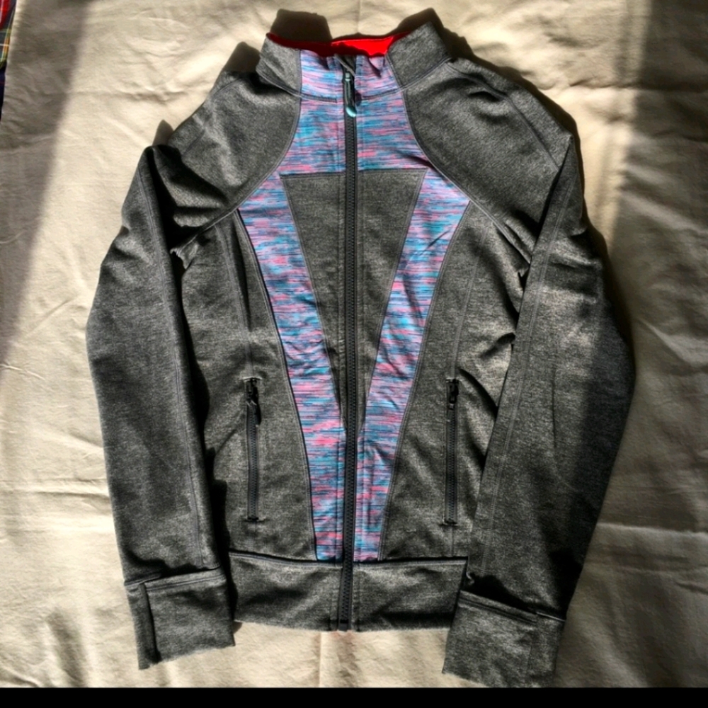 Gray and lavender jacket